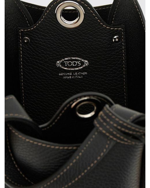 Tod's Black T Timeless Mini Bucket Bag