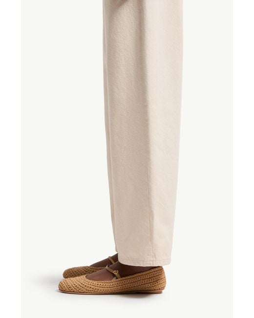 Moncler Natural Cropped Straight-Leg Jeans