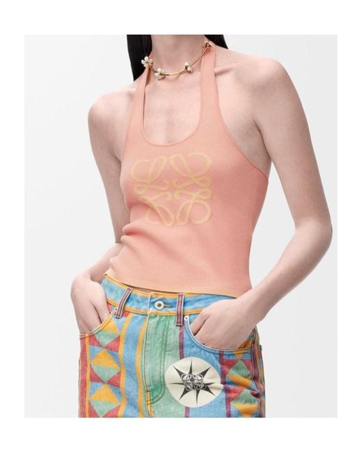 Loewe Pink Halterneck Tank Top