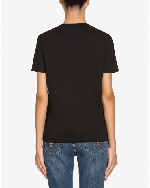 Moschino Black Double Question Mark Print T-Shirt