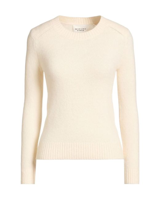 Isabel Marant Natural Minimal Solid Long-Sleeve Knit Top