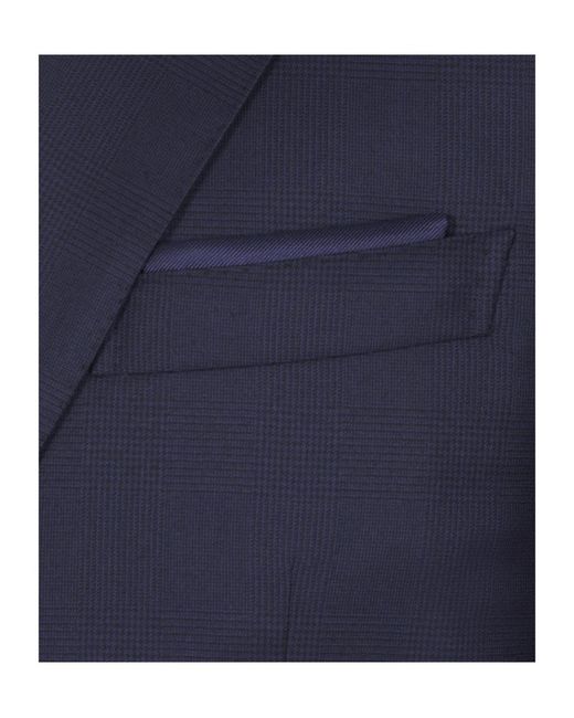 Brioni Blue And Dark Silk Pocket Square for men