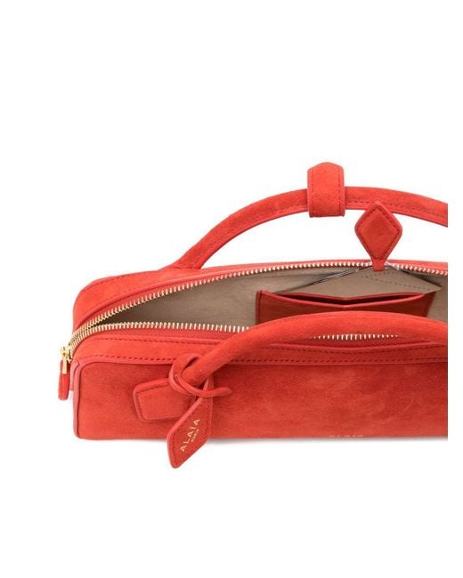 Alaïa Red Logo Handbag