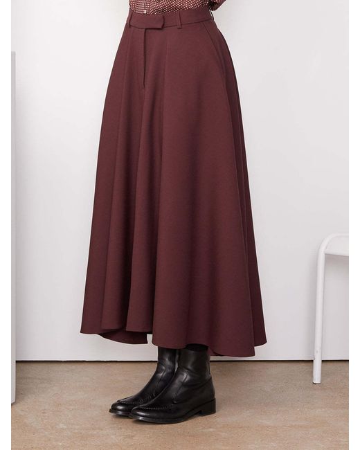 Officine Generale Purple Pleated Detail Skirt