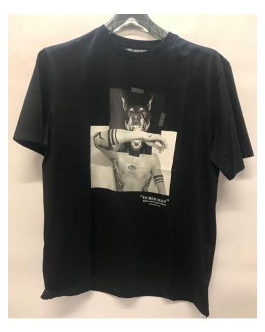 Neil Barrett Black Pattern Printed T-Shirt for men