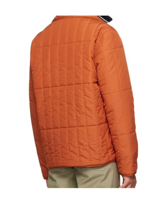 Maison Kitsuné Orange Quilted Cotton Jacket