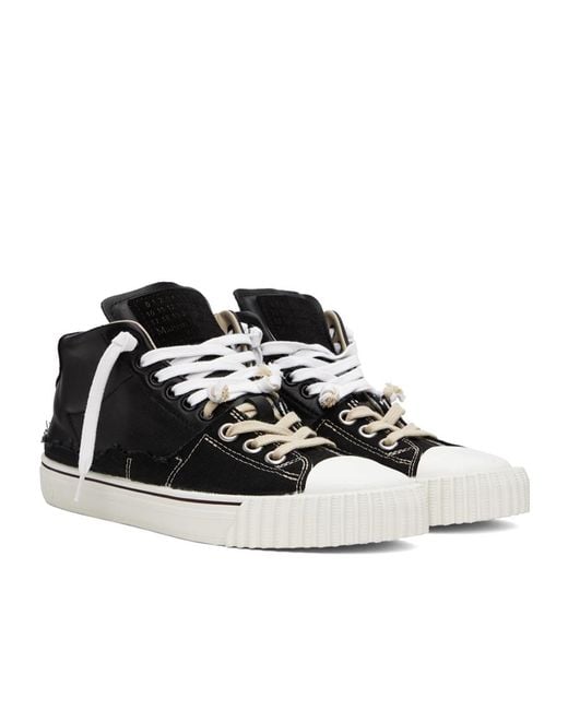 Maison Margiela Black Evolution Lace-Up Sneakers for men
