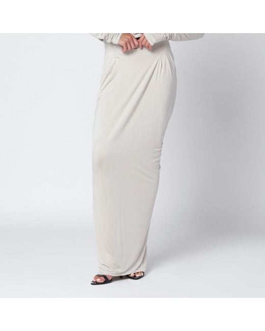 Entire studios White Ruched Maxi Skirt