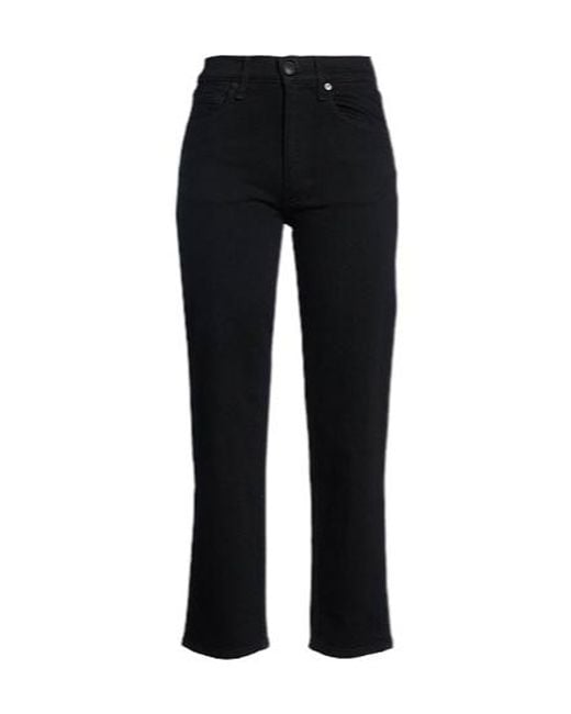 Rag & Bone Black Straight-Leg Jeans