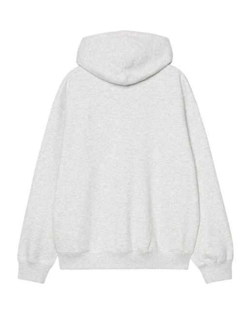 Carhartt White Hooded Wip Label Sweat Jacket for men