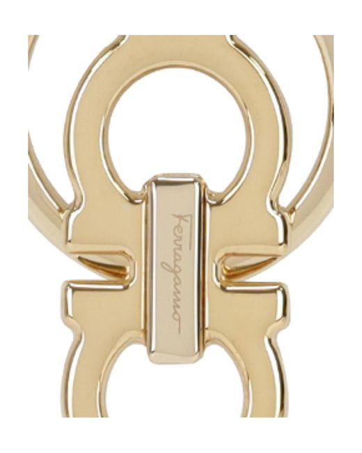 Ferragamo Metallic Logo Keychain
