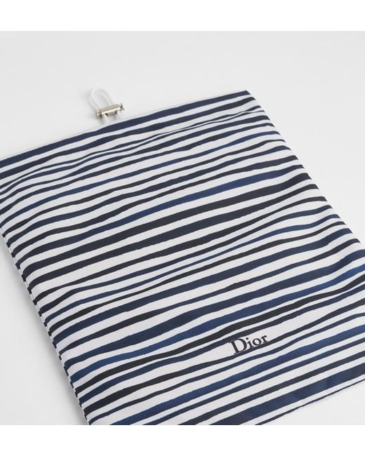 Dior Blue Striped One-Piece Swimsuit