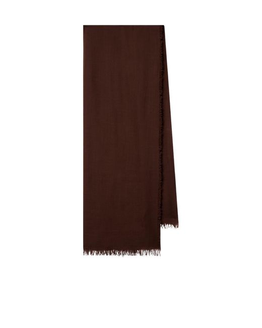 Totême  Brown Virgin Wool Scarf