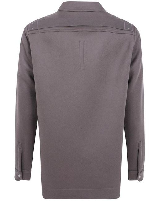 Rick Owens Gray Long-Sleeve Casual Jacket for men