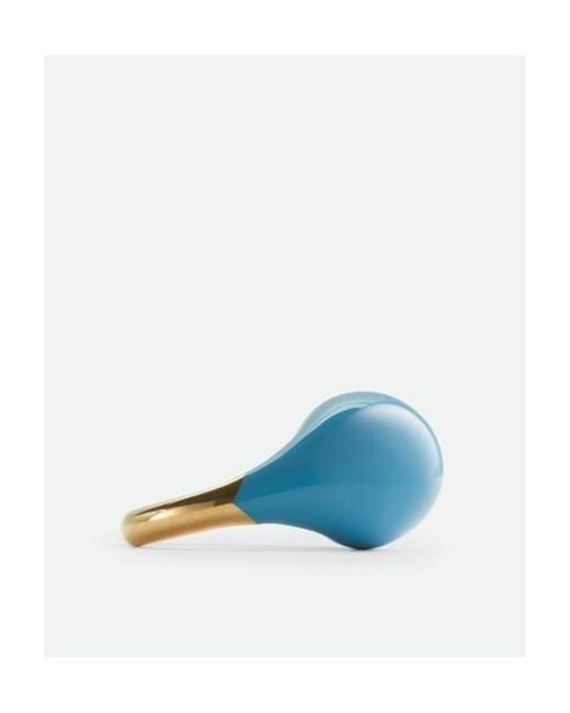 Bottega Veneta Blue Logo Ring