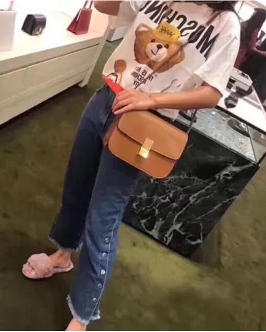 Céline Brown Medium Classic Bag