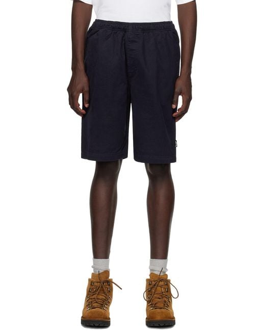 Stussy Blue Stüssy Elasticated Waistband Shorts for men
