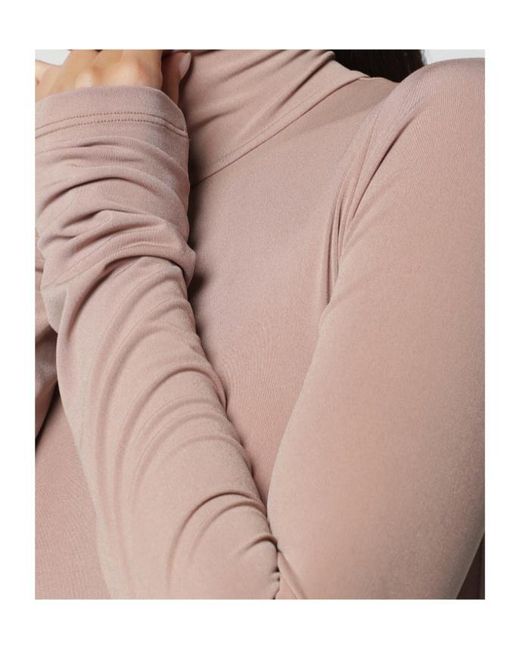 ANDAMANE Pink Turtleneck Bodysuit