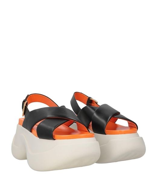 Marni White Leather Block Heel Sandals