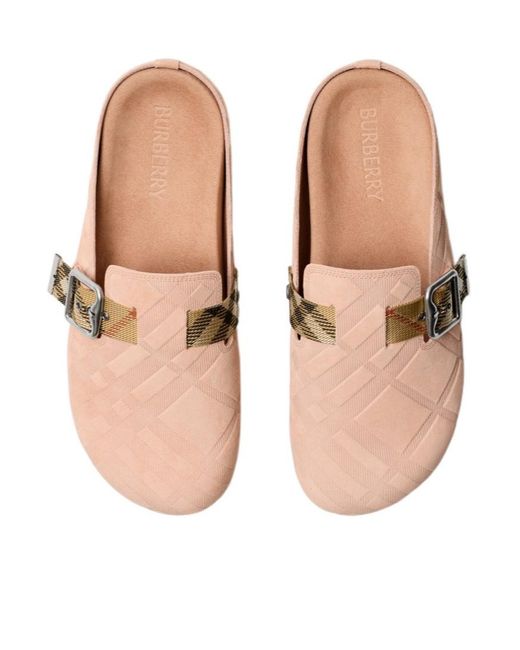 Burberry Pink Urchin Round-Toe Sandals