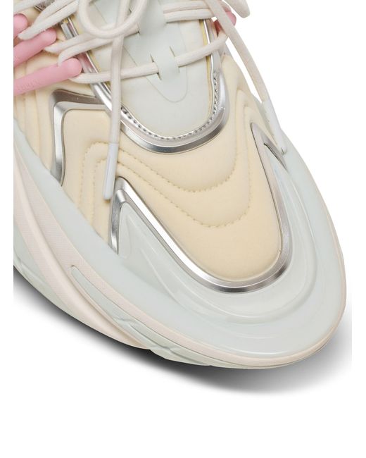Balmain White Wave Design Sneaker For