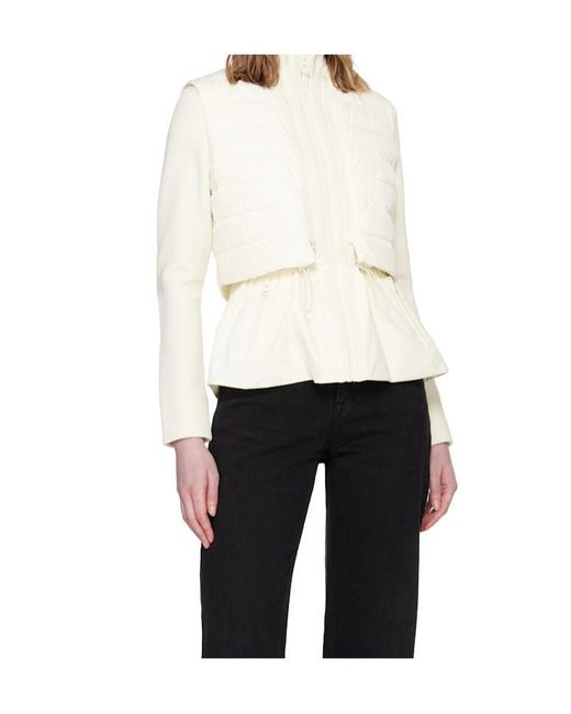 Mackage White Long-Sleeved Jacket And Down Vest Set
