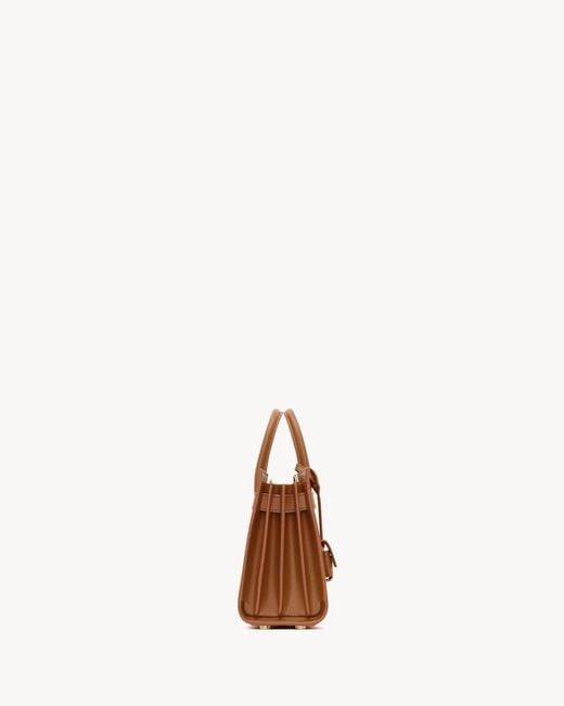 Saint Laurent Brown Sac De Jour Nano Tote Bag