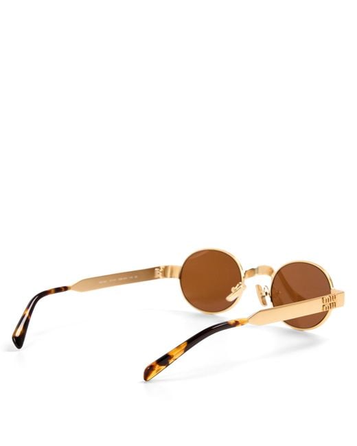 Miu Miu White Logo Detail Sunglasses