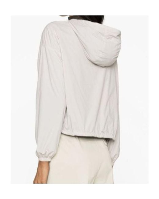 Herno Gray Chiara Cropped Hooded Jacket