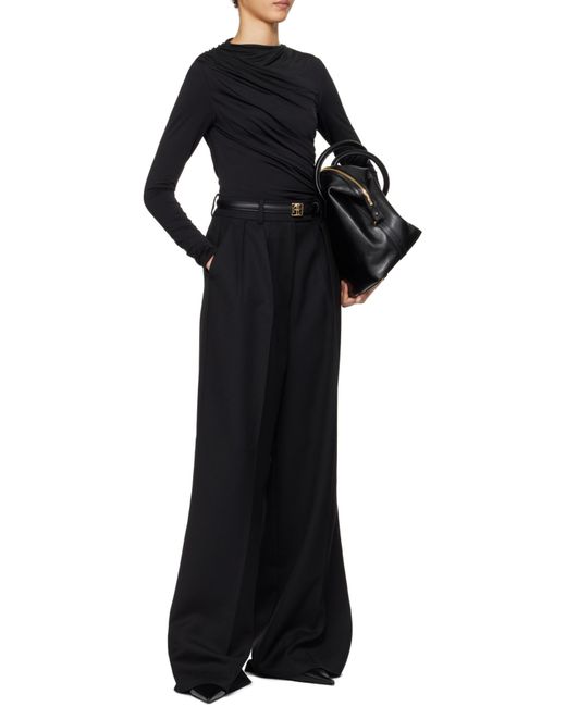 Anine Bing Black Ruched Top