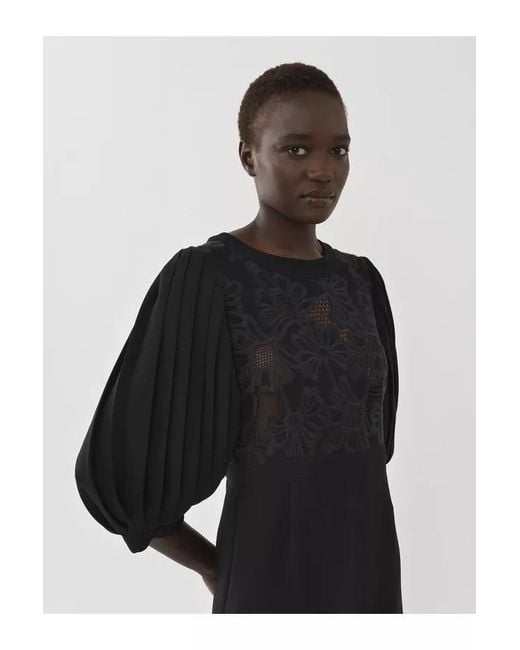 See By Chloé Black See By Chloé Laced Crepe Mini Dress
