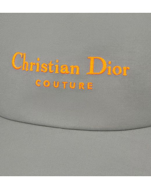 Dior Gray Homme Logo Embroidered Couture Cap for men
