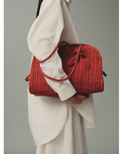 Jacquemus Red The Turismo Bowling Bag