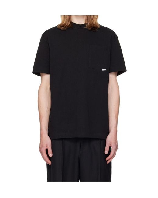 Jil Sander Black Chest-Pocket T-Shirt for men