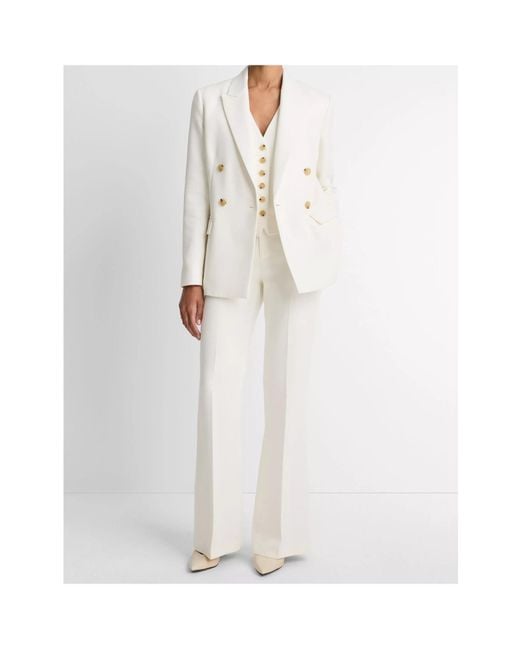 Vince White Double Breasted Blazer