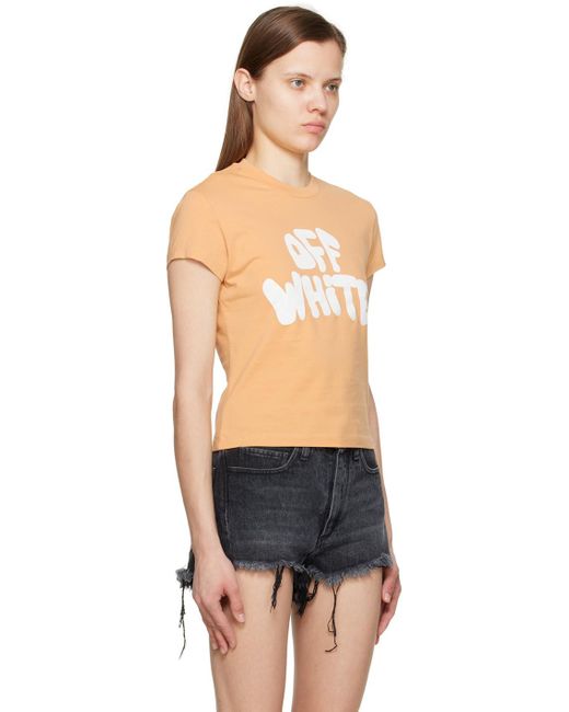 Off-White c/o Virgil Abloh Blue Logo-Print Short-Sleeve T-Shirt