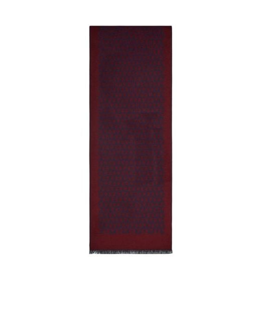 Ferragamo Purple Ferragamo Gancini Jacquard Scarf for men