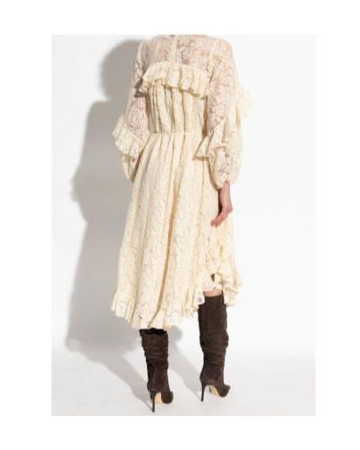 Zimmermann Natural Long Sleeve Dress
