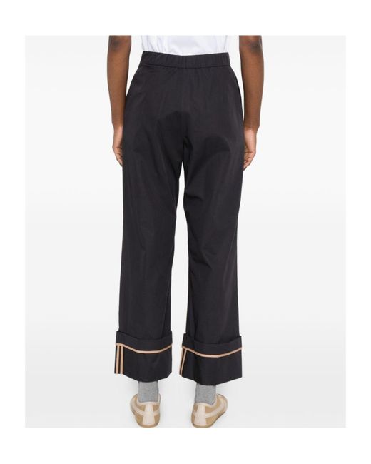 Herno Black Elasticated Waistband Trousers