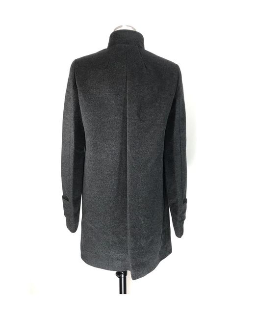Max Mara Gray Long-Sleeved Wool Coat