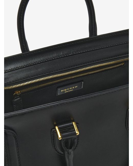 McQueen Black Large Birdee Tote Bag