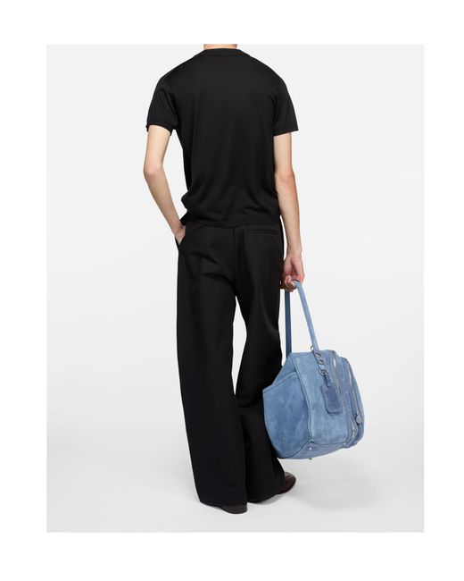 Acne Black Embroidered T-Shirt for men