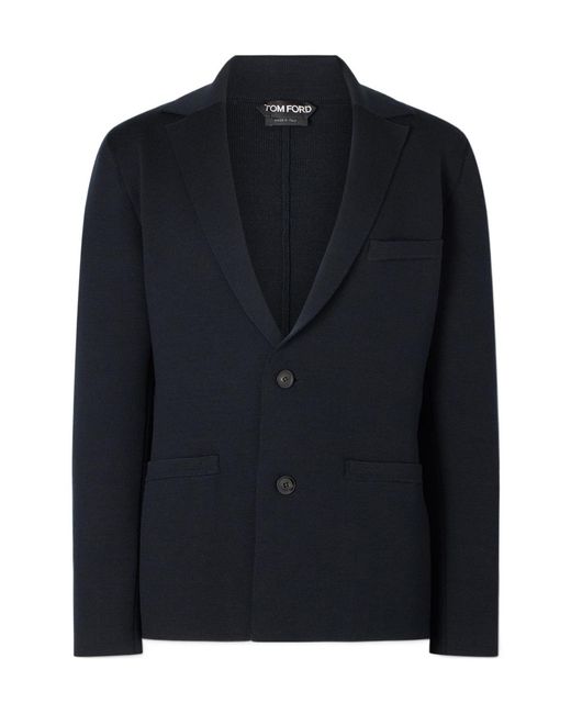 Tom Ford Blue Single-Breasted Blazer for men