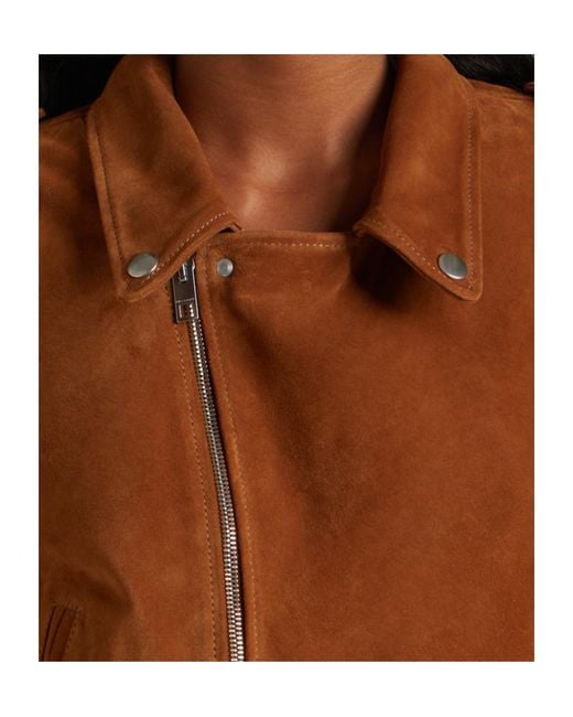 Nili Lotan Brown Evel Zipper Motorcycle Jacket