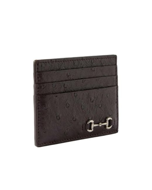 Gucci Black Card Case With Horsebit for men