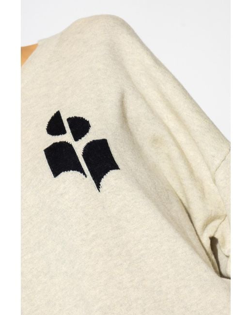 Isabel Marant Natural Round Neck Long-Sleeved Sweater