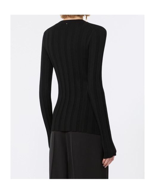 Sportmax Black Long-Sleeved Knitwear