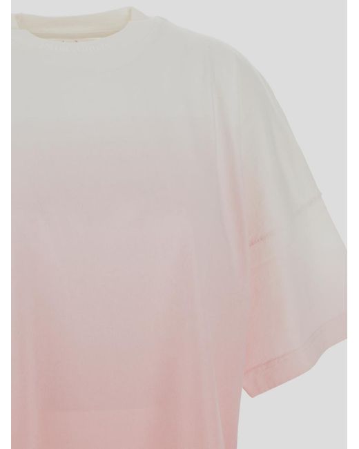 Palm Angels Natural Gradient-Effect Crewneck T-Shirt
