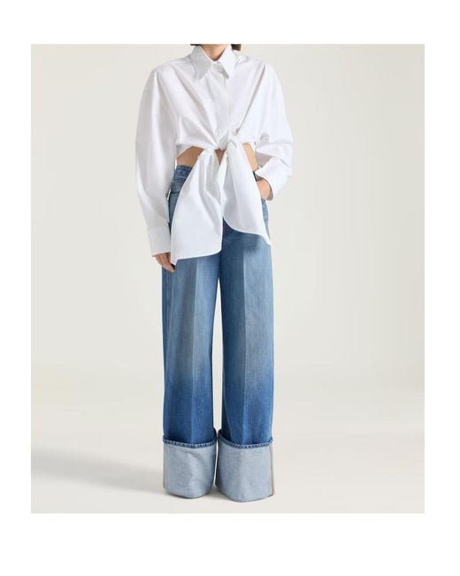 Givenchy Blue Turn-Up Hem Jeans