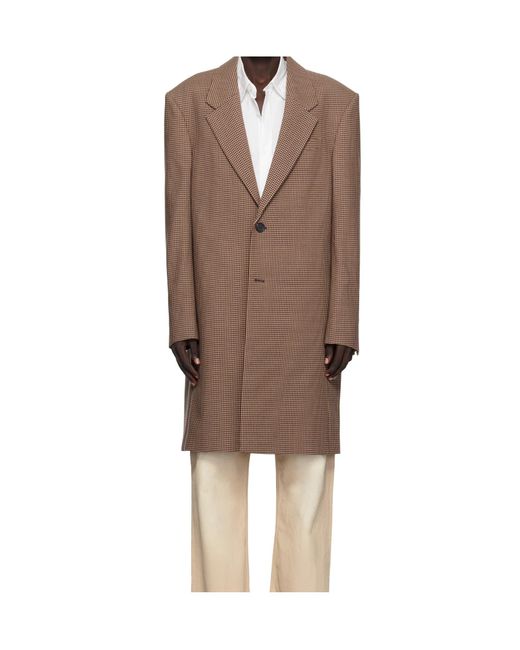 Acne Brown Wool Coat for men